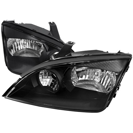 Spec-D Tuning 05-07 Ford Focus Euro Headlight Black Housing 2LH-FOC05JM-RS